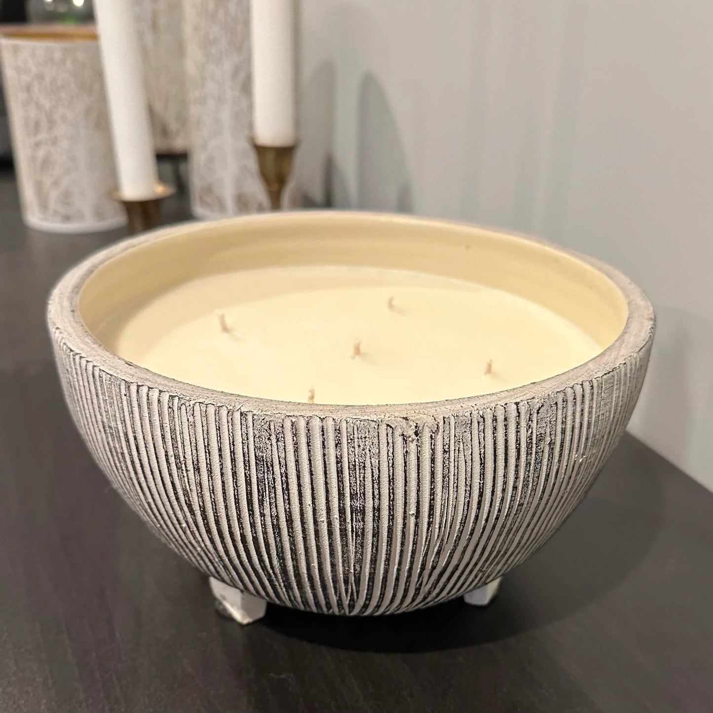 Terracotta Bowl Centerpiece Candle