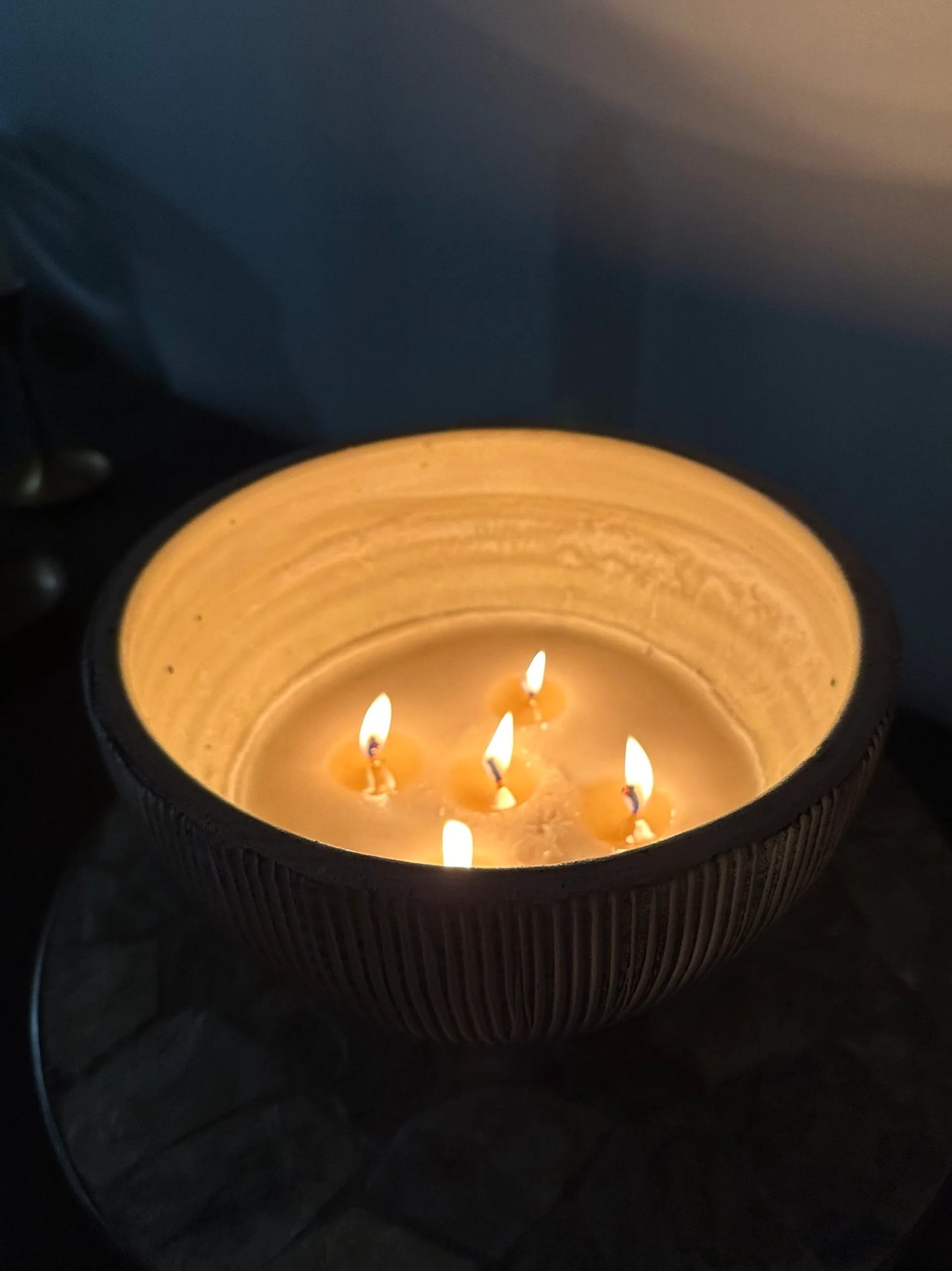 Terracotta Bowl Centerpiece Candle