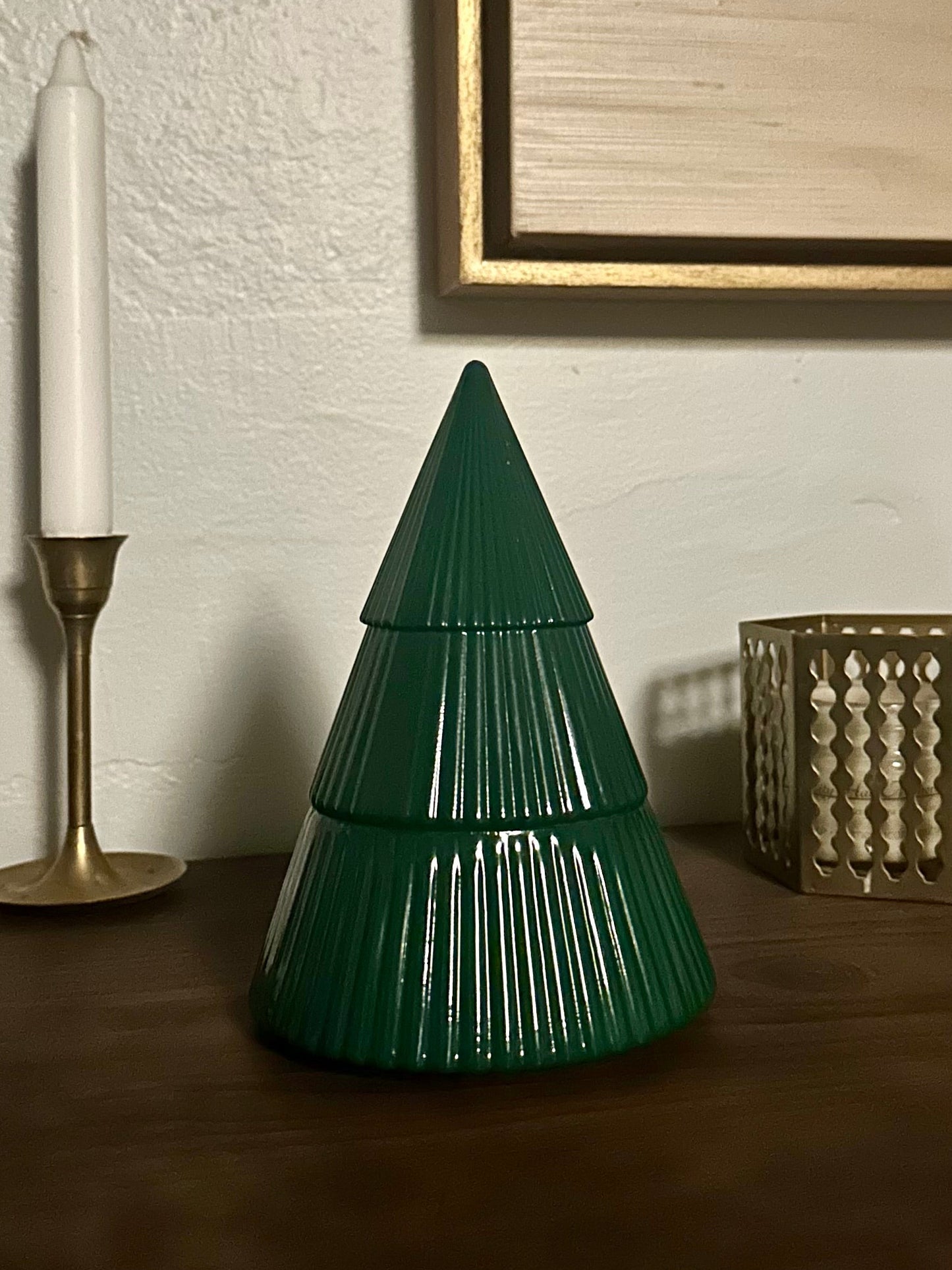 Green Glass Tree - Christmas Tree Lane